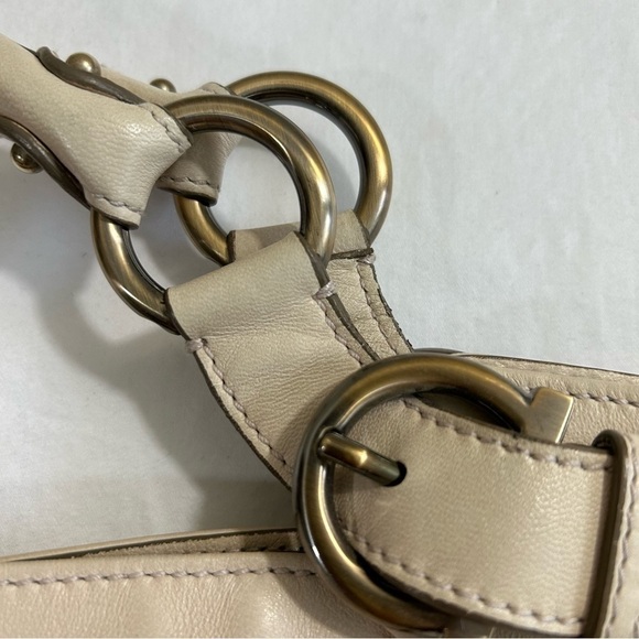Salvatore Ferragamo Cream Soft Leather Satchel - Picture 11 of 15